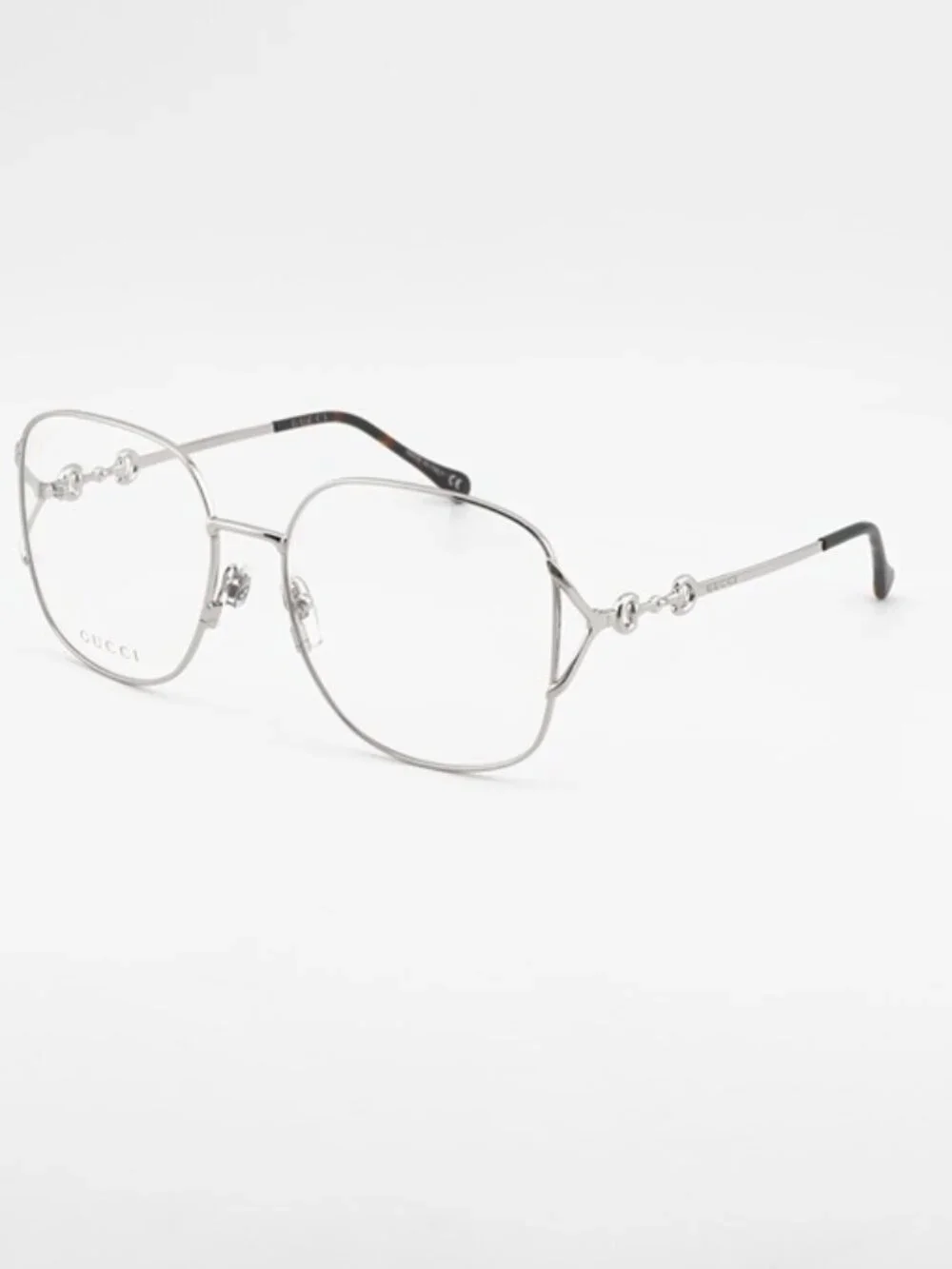 Gucci GG1019O 002 Eyeglasses Silver 58mm Square Frame
